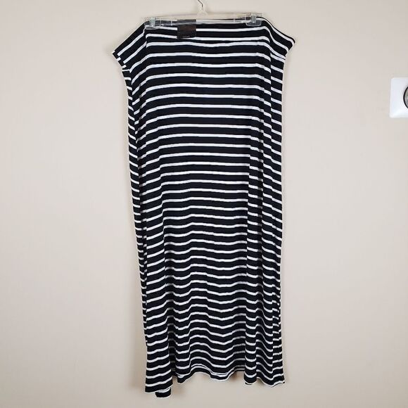 A.n.a Black & White Striped Long Skirt 2X - Picture 4 of 7